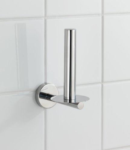 WENKO 20218100 Toiletten-Ersatzrollenhalter Bosio, Edelstahl rostfrei, 8 x 18 x 12.5 cm, Glänzend - 3