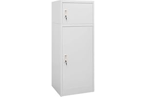 vidaXL Armadietto per Sella Grigio Chiaro 53x53x140 cm in Acciaio