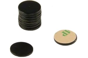 FIRST4MAGNETS Schwarz Gestrichene Weichstahlscheibe Mit 3M Selbstkleber Für Kunst, Kunsthandwerk, Modellherstellung, Diy und Hobbys - 10mm Durchmesser x 1mm Dicke - Pack von 10