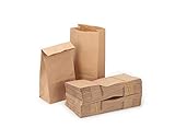 【HIGH QUALITY KRAFT PAPER】: No peculiar smell and look a lot classier than giving customers those plastic bags; There is No Laminated Poly Liner, so these paper lunch bags are only suitable for carrying the dry food;