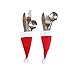 Produktbild ODJOY-FAN Weihnachten Hüte Messer Gabel Werkzeug Weihnachten Dekorativ Geschirr Messer Gabel Set Weihnachten Hut Lager Werkzeug Dekor 12×6cm(Rot,1 PC)