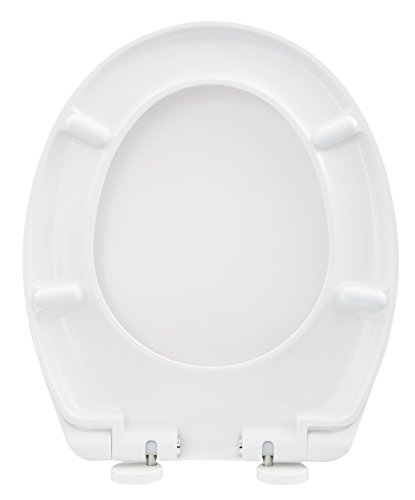 Cornat WC-Sitz Aneto, Edelstahlscharniere, Absenkautomatik, Abnehmbar, Duroplast, 1 Stück, weiß, KSANSCOH00 - 4