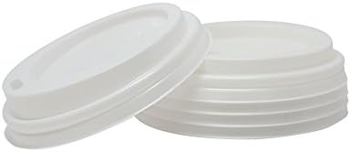 Lollicup C-KDL508 Karat Sipper Dome Lid for Hot Cups (Fits 8 oz Capacity), White (Case of 1000)