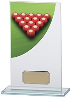 160mm Colour Curve Snooker Glass Trophy,Free Engraving (CR4821B) trd
