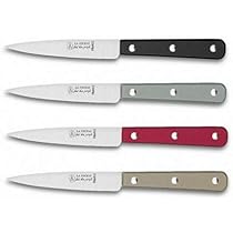 Lot De 6 Couteaux à Steak La Fourmi - Lame Lisse, Manche Blanc Ivoire, Fabrication France