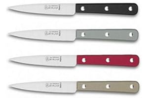 VO DESIGN LA FOURMI 4 x Couteaux d Office Rouge,Taupe,Beige,Noir 10 cm Fabrication française