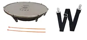 Ultimate Steel Dhol Tasha Drum 14 inch (13x4) with Stick and belt