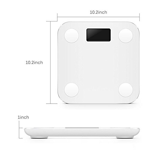 Smart Körperwaage Gewichtswaage, YUNMAI MINI Bluetooth Personenwaage,messen Gewicht, Körperfett, BMI, BMR, Wasser, Muskel und Knochen etc. - 4