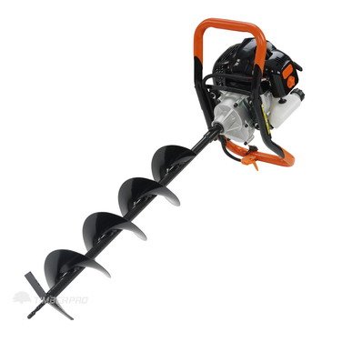 TIMBERPRO Erdlochbohrer inkl. 3 Bohraufsätzen 100/150/200 mm - 2