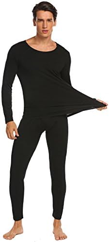 Caeasar Men's Thermal Underwear Set - Black -