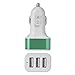 Produktbild MCM-Autoladegerät USB-Autoladegerätadapter 3-Port-Grün universal im Autotelefon-Ladegerät Schnellladung mit LED-Licht für iPhone Samsung-Handys und iPad-Tablets