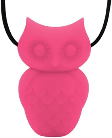 Owl Pendant - Silicone Necklace (Teething/Nursing) (Bubble Gum)