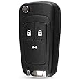 PRIMEART Replacement Key Shell Compatible for Chevrolet Cruze 3 Button Flip Key Shell (Pack of 1)