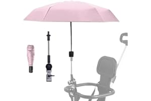 Nakazawa Abnehmbarer Regenschirm für Kinderwagen, zum Anklippen, tragbarer Regenschirm für Kinderwagen, schützt Ihr Kind vor schädlichen UV-Strahlen