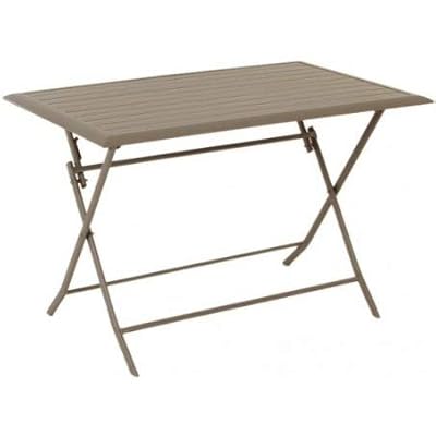 Hespéride Table de jardin rectangulaire Azua 4 places Taupe