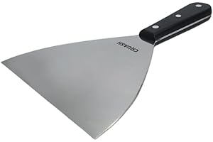 CRUASH SMASH TO CRUNCH Cruash Espátula Cocina Acero Inoxidable, Pala Cocina Profesional, Espátula perfecta para hamburguesas, smash burger, Espátula para plancha (24x15cm)