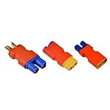 Peso: 9g VIDOO xt60 Macho Hembra A Ec3 Macho Hembra Enchufe T Macho A Ec3 Hembra Enchufe Conector para RC Modelo-xT60 Male to EC3 Male Plug