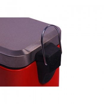 Carpemodo Abfalleimer / Mülleimer 3L rot mit Tretmechanik und herausnehmbaren Inneneimer - 3