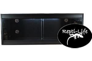 Repti-Life 48x24x24 Inch Vivarium Flatpacked In Black, 4ft Viv