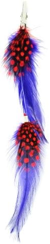 Designer Feathers 12756 Feather Hair Extension, Red/Purple