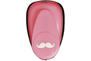 Ideen mit Herz Perforadora gigante con diseño de bigote, tamaño del motivo: 5 x 1,5 cm, perforadora para papel, manualidades para fiestas y manualidades, decoración de mesa