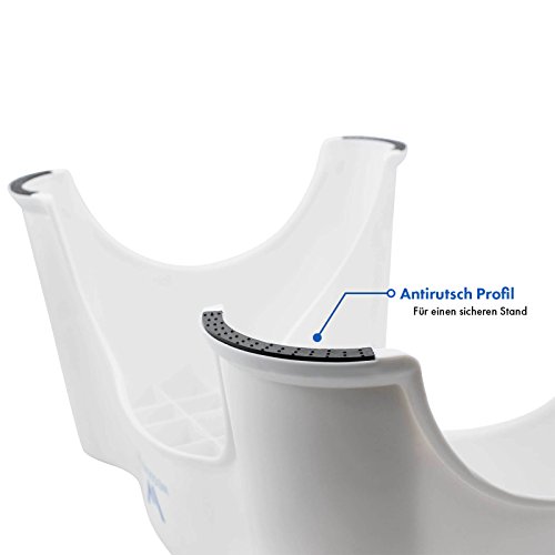 WEISSENSTEIN Medizinischer Toilettenhocker | Toiletten-Stuhl | Prävention gegen Darmerkrankungen und Infektionen | Hilft bei Verdauungsproblemen und Hämorriden - 4