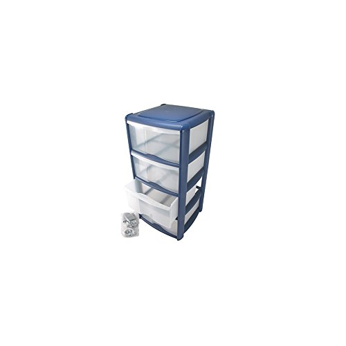 Tontarelli 4 Drawer Tower Black Brand New Fast Postage