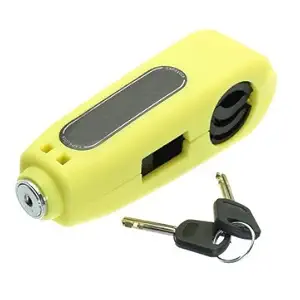 Generic Handlebar Brake Lever Grip Lock Security Anit Theft Caps-Lock Motrcoycle Scooter- yellow