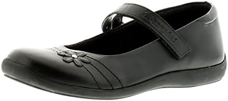 New Older Girls/Childrens Black Wrangler Honey Touch Fasten Shoes - Black - UK SIZE 12