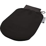 Kessa Exfoliating Glove - Scrub and Remove Dead Skin Cells, Ingrown Hair Treatment, Tan Remover Mitt (Black)
