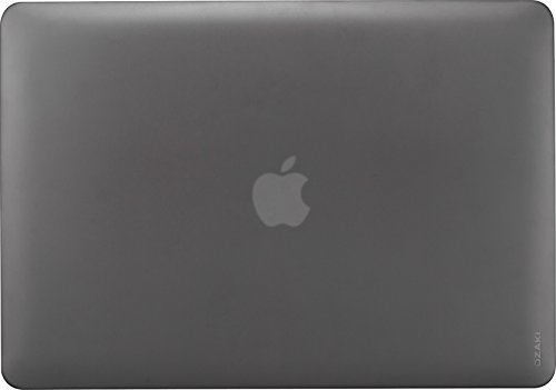 Ozaki O!macworm 0.9mm TightSuit Schutzhülle für das Apple Macbook Air 11" - schwarz/transparent [Zuganz zu allen Anschlüssen | Leicht & dünn | Anti-Rutsch Füße] - OA401BK