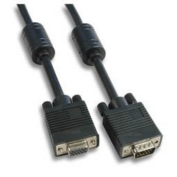 Premium VGA Verlängerung 1,8m mehrfach geschirmt mit Ferritkern - Kabel für Pc, Laptop, Monitor, Beamer, TV mit VGA Anschluss