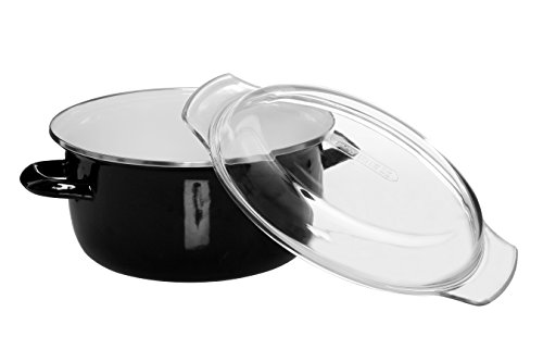 Premier Housewares Frittiertopf, Pyrex-Deckel, 6 x 33 x 27 cm, 5 l, schwarz - 3