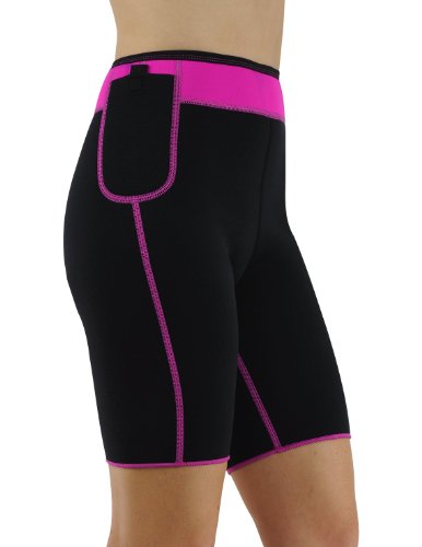 Damen kurze Radlerhose mit Wärme-Effekt (Schwitzhose) – aus Neopren mit Biokeramik Fasern, von Delfin Spa - 2