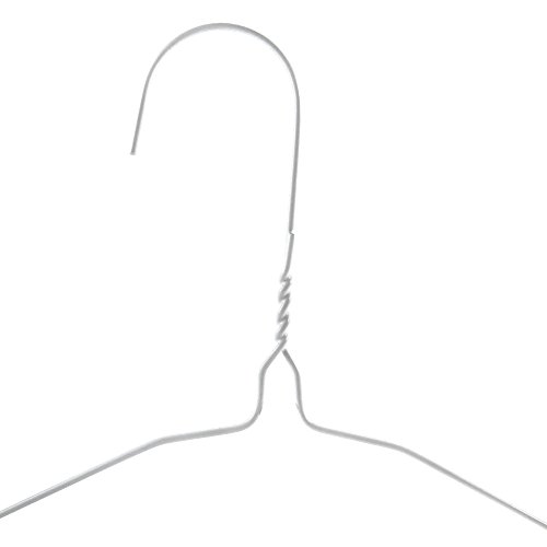 20 weiße 41cm Drahtkleiderbügel , 41 cm breit, Draht-Stärke: ca. 2,3 mm – Chemische Reinigung Hangerworld - 6