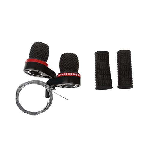 SODIAL 1 Paire Shifter Universel pour VTT Velo de Route Torsion Poignee du Guidon Shifter de Vitesse d'engrenage