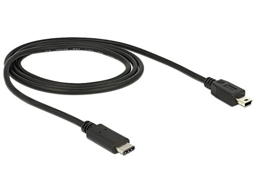 DELOCK Kabel USB Type-C 2.0 Stecker> USB 2.0 Mini-B Stecker 1,0 m schwarz - 2