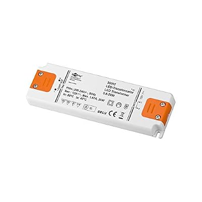 Goobay 30002 Transformateur LED de 12V (DC) pour les lampes LED de 0,5 à 20 Watt