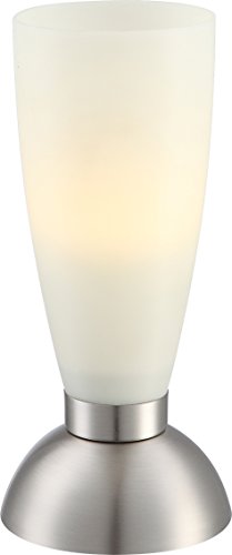 Preisvergleich Produktbild Traditionelle Tischleuchte nickel matt Kunststoff satiniert - Globo 21927