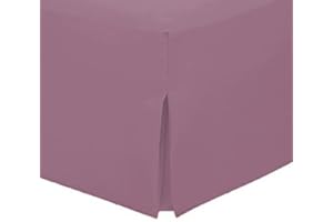 Musbury Polycotton Superking Box Pleated Valance Sheet with 40cm (16") skirt - Dusky Rose