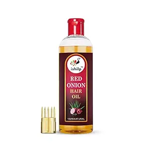 iShilp Red Onion Hair oil | Made with Natural Ingredients | For Shiny and Beautiful Hair (100ML)