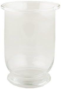 ESYN 3 Sizes Set Cylinder Hurricane Lamps Clear Glass Votive Candle Tea Light Holders (M)