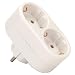 Produktbild Doppel Schukostecker Steckdose Adapter weiß Multistecker Strom Verteiler