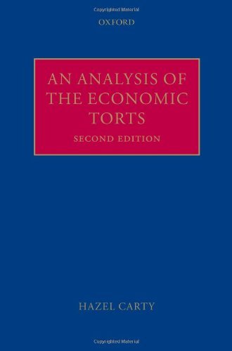 An Analysis of the Economic Torts by Hazel Carty (25-Nov-2010) Hardcover