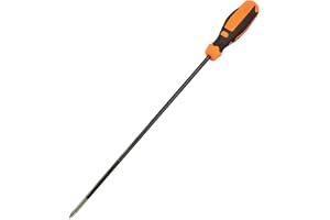 Fongmore Extra långt kors Phillips slitsad skruvmejsel 6 x 100 mm magnetisk skruvmejsel skaftlängd 12in / 300 mm total längd