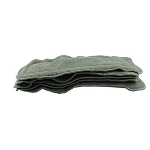 Koly® 5Pcs Newborn Baby 4 Layers Bamboo Charcoal Inserts Cloth Diaper For Baby Diaper Washable
