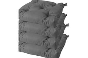 VACAVACA Cojín para Silla Interior y Exterior, 50x50 cm, Acolchado 6-7 cm, Fabricado en España, Múltiples Colores (Gris Oscuro, Pack 4)