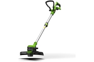 Greenworks 40V Tagliabordi con Ruota a Batteria per Giardini Piccoli e Medi, Ampiezza di Taglio 33cm, Filo di Nylon da 1,65mm con Autofeed, SENZA Batteria 40V e Caricabatterie, Garanzia 3 Anni G40LT33