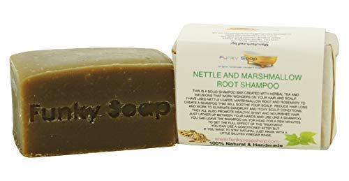 1 pezzo Nettle & MARSHMALLOW ROOT SHAMPOO BAR 100% Naturale Artigianale ca. aprox.120g