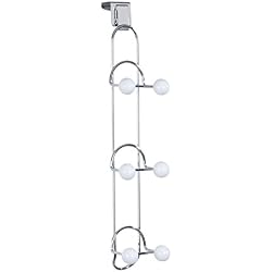 WENKO 50459100 Porte-sac à mains Triana Métal chromé Blanc 10,5 x 38 x 8,5 cm